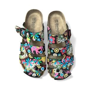 Maibulun Women’s Size 11 Colorful Artsy Flat Sandals Boho Festival Beach Vibes
